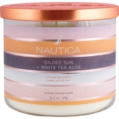 Nautica Gilded Sun and White Tea Aloe 3 Wick Jar Candle