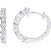 Lola's Love 10K White Gold 1/3 CTW Diamond Hoop Earrings