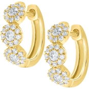 10K White Gold 1/2 CTW Diamond Earrings