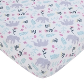 Carter's Floral Elephant Fitted Crib Sheet