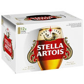 Stella Artois Beer, 12 oz. Cans, 12 pk.