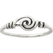 Sterling Silver Antiqued Swirl Ring
