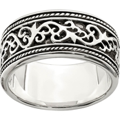 Sterling Silver Men's / Women's Antiqued Band