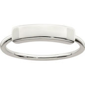 Sterling Silver Polished Top Ring