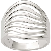 Sterling Silver Polished Wave Ring