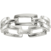 Sterling Silver Polished Fancy Link Ring