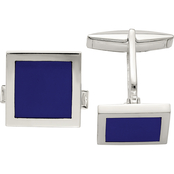 Sterling Silver Lapis Cuff Links