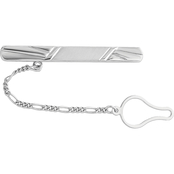 Sterling Silver and Rhodium Plated Tie Clip