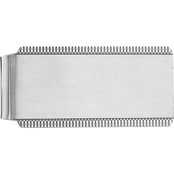 Rhodium Over Sterling Silver Satin Front Money Clip