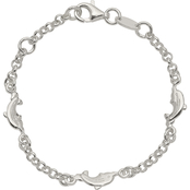 Sterling Silver Children's Dolphin Bracelet