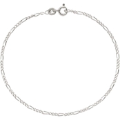 Sterling Silver Children's 1.75mm Figaro Chain Bracelet