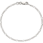 Sterling Silver Children's 2.25mm Figaro Chain Bracelet