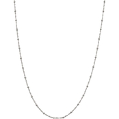 Sterling Silver Children's 2.5mm Singapore Chain Necklace with Beads