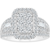 10K White Gold 1 CTW Diamond Fashion Ring