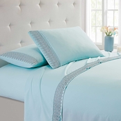 Spirit Linen Home Solid Lace Sheet Set (3 pc. or 4 pc.)