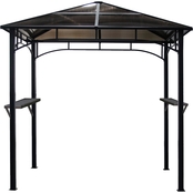 CasualWay Thorncrest Poly Carbonate Hard Top Small Space Gazebo with Shelves