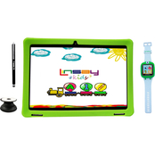 Linsay 10.1 in. 2GB RAM 32GB Tablet with Case, Smartwatch, Holder and Pen Bundle
