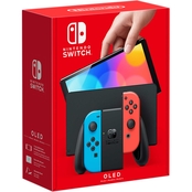 Nintendo Switch OLED with Red and Blue Joy Con