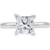 14K Gold 1 ct. Princess Cut Diamond Solitaire Ring Size 7