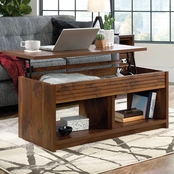 Sauder Lift Top Coffee Table with Storage Shelves