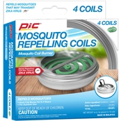 Pic Mosquito Repelling Coils with Metal Burner and Carabiner 4 pk.