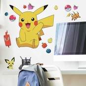 RoomMates Pikachu Peel and Stick Giant Wall Decals