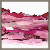 Amanti Art Pink Mountain Landscape II Canvas Wall Art 16 x 16