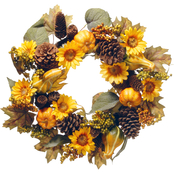National Tree Company 22 in. Autumn Sunflower Wreath