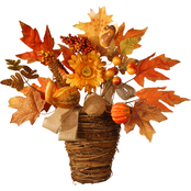 National Tree Company 16 in. Maple Leaf Wall Basket