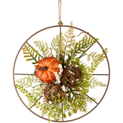 National Tree Company 13 in. Harvest Flower Circular Decoration