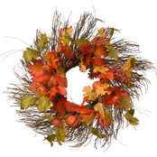 National Tree Company 26 in. Maple Leaves Wreath