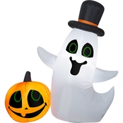 National Tree Company 4 ft. Inflatable Ghost and Pumpkin