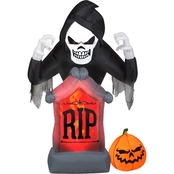 National Tree Company 6 ft. Inflatable Shaking Grim Reaper Decoration