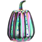 National Tree Company 14 in. LED Lit Iridescent Pumpkin Decoration