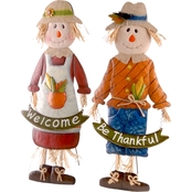 National Tree Company 27.5 in. Metal Scarecrow Pair