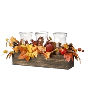 National Tree Company 24 in. Maple Leaves Candle Holder Centerpiece