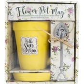 Flower Pot Mug Hello Sunshine Gift Set
