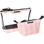 Victoria's Secret Pink Striped Rectangular Nested Duo