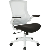 OSP Home Furnishings White Screen Back Manager's Chair