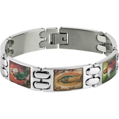 Stainless Steel Religious Multi Color Image 8.25 in. Bracelet