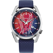 Citizen Marvel Men's Spider-Man Blue Leather Strap Watch