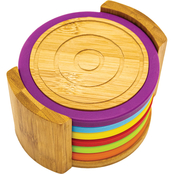 Berghoff Bamboo 6 pc. Coaster Set with Silicone Rims