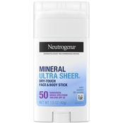 Neutrogena Ultra Sheer Mineral Face and Body SPF 50 Sunscreen Stick 1.5 oz.