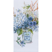 Kay Dee Designs Bohemian Blue Hydrangea Bouquet Dual Purpose Terry Towel