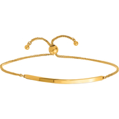 24K Pure Gold Bar Adjustable Slide Bracelet