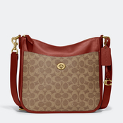 COACH Signature Leather Chaise Crossbody