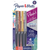 Paper Mate Flair Metallic Assorted Pens 4 ct.