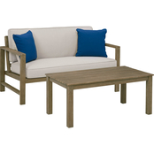 Signature Design by Ashley  Outdoor Loveseat with Table