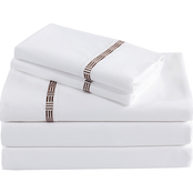 Hotel Grand Tencel Lyocell and Cotton Blend Embroidered Hotel Sheet Set