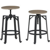 Signature Design by Ashley Lesterton Adjustable Counter Height Stool 2 pk.